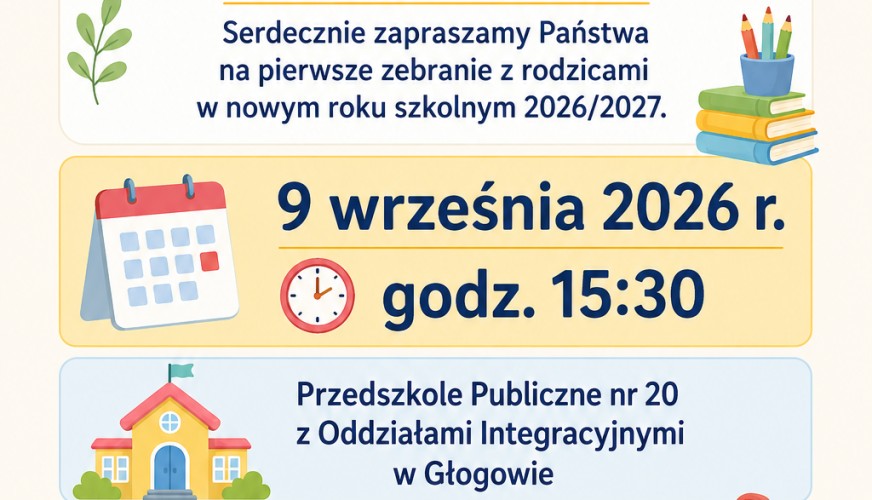 Plakat informacyjny zebranie