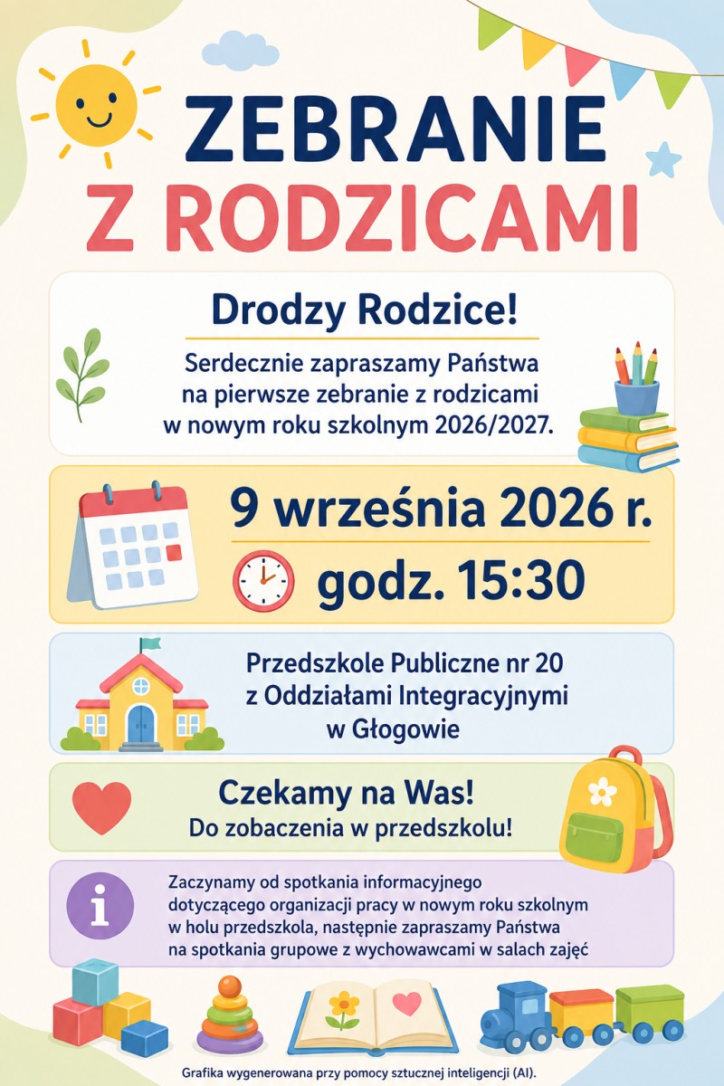 Plakat informacyjny zebranie