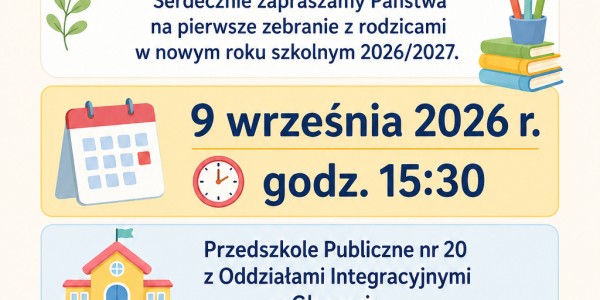 Plakat informacyjny zebranie